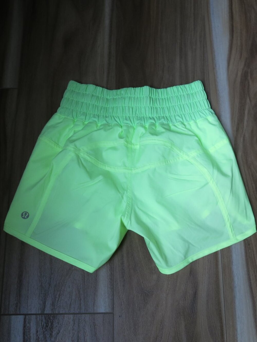 Lululemon Athletica Tracker V Neon Green Athleisure Athletic Short - Size 2
